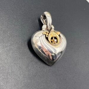 Joseph Esposito Shriners 925 ESPOSIG 14K Puffy Heart 2.0 mm Diamond Pendant
